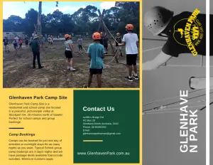 Glenhaven Park Camps Glenhaven park camp flyer.